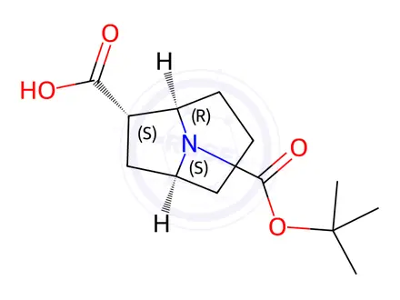 Chemical structure of exo-8-tert-Butoxycarbonyl-8-azabicyclo[3.2.1]octane-6-carboxylic acid