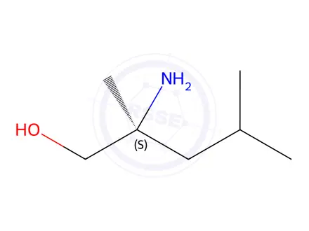 Chemical structure of (S)-2-Amino-2,4-dimethylpentan-1-ol