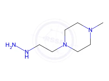 Chemical structure of Piperazine, 1-(2-hydrazinoethyl)-4-methyl-(8CI)