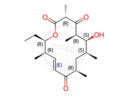 Chemical structure of (3R,5R,6S,7S,9R,13R,14R,E)-14-Ethyl-6-hydroxy-3,5,7,9,13-pentamethyloxacyclotetradec-11-ene-2,4,10-trione