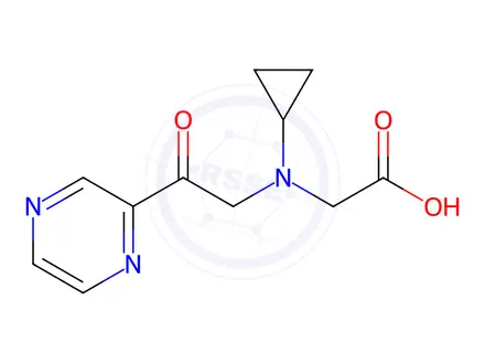 Chemical structure of 2-(Cyclopropyl(2-oxo-2-(pyrazin-2-yl)ethyl)amino)acetic acid
