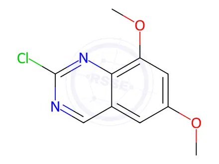 Chemical structure of Quinazoline, 2-chloro-6,8-dimethoxy-