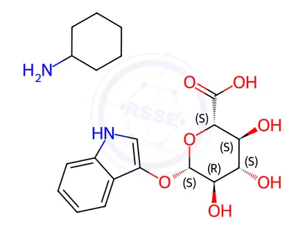 Chemical structure of 3-Indolyl Beta-D-glucuronide cyclohexylammonium