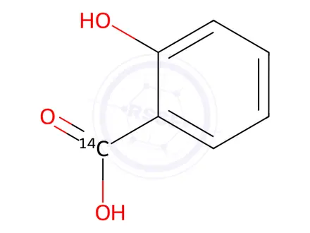 Chemical structure of SALICYLIC ACID-CARBOXY-14C