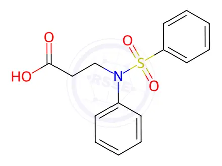 Chemical structure of 3-(Benzenesulfonyl-phenyl-amino)-propionic acid