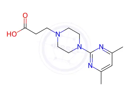 Chemical structure of 3-[4-(4,6-Dimethylpyrimidin-2-yl)piperazin-1-yl]propanoic Acid Dihydrochloride