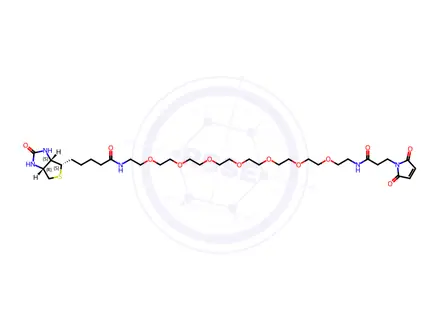 Chemical structure of Biotin-PEG7-Maleimide