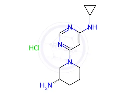 Chemical structure of [6-(3-AMino-piperidin-1-yl)-pyriMidin-4-yl]-cyclopropyl-aMine hydrochloride