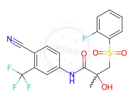 Chemical structure of Bicalutamide EP Impurity B (2-Fluoro-4-Desfluoro Bicalutamide)