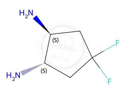 Chemical structure of (1R,2S)-4,4-Difluorocyclopentane-1,2-diaminedihydrochloride