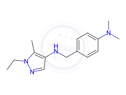 Chemical structure of N-[4-(dimethylamino)benzyl]-1-ethyl-5-methyl-1H-pyrazol-4-amine