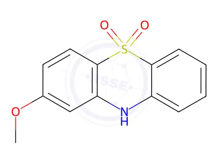 Chemical structure of 2-Methoxy-10H-phenothiazine 5,5-dioxide