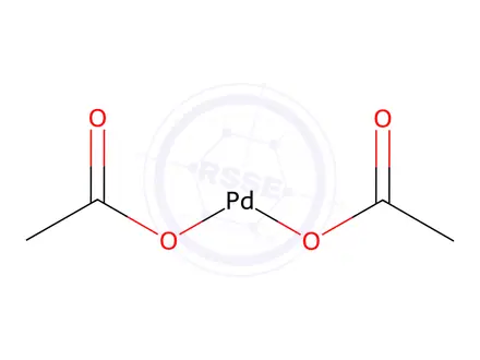 Chemical structure of Palladium (II) Acetate (Monomer)
