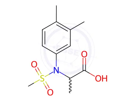 Chemical structure of N-(3,4-Dimethylphenyl)-N-(methylsulfonyl)alanine
