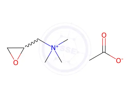 Chemical structure of N,N,N-Trimethyl-1-(oxiran-2-yl)methanaminium acetate