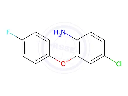 Chemical structure of 4-Chloro-2-(4-fluorophenoxy)aniline