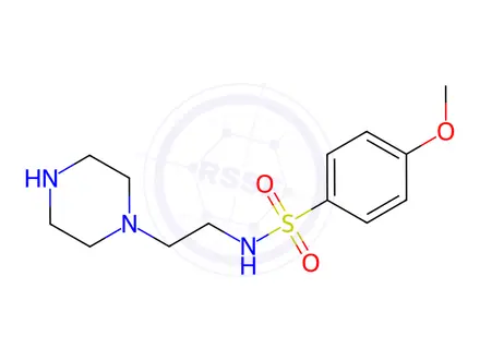 Chemical structure of 4-methoxy-N-[2-(piperazin-1-yl)ethyl]benzene-1-sulfonamide dihydrochloride