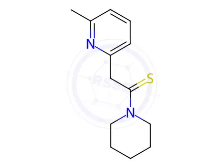 Chemical structure of Piperidine, 1-[2-(6-methyl-2-pyridinyl)-1-thioxoethyl]-(9CI)