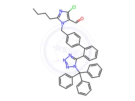 Chemical structure of N-Trityl Losartan Carboxaldehyde