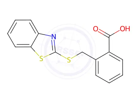 Chemical structure of 2-((Benzo[d]thiazol-2-ylthio)methyl)benzoic acid