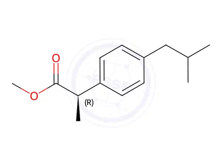 Chemical structure of Ibuprofen Impurity 152 ((R)-Ibuprofen Methyl Ester)