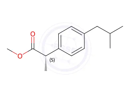 Chemical structure of Ibuprofen Impurity 151 ((S)-Ibuprofen Methyl Ester)
