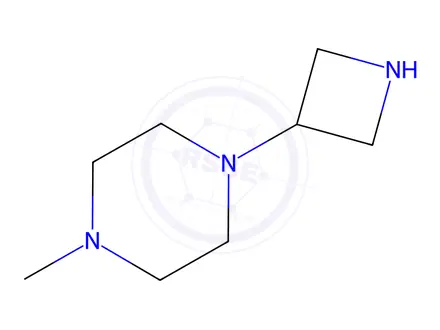 Chemical structure of PIPERAZINE, 1-(3-AZETIDINYL)-4-METHYL-, DIHYDROCHLORIDE