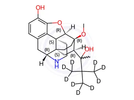 Chemical structure of Norbuprenorphine-d9