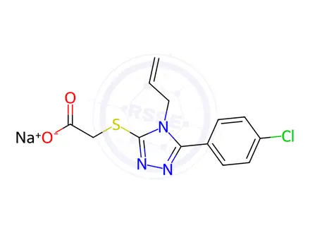 Chemical structure of Sodium 2-{[5-(4-chlorophenyl)-4-(prop-2-en-1-yl)-4h-1,2,4-triazol-3-yl]sulfanyl}acetate