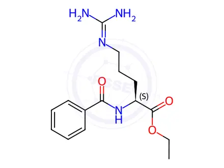 Chemical structure of Nα-Benzoyl-L-arginine ethyl ester hydrochloride