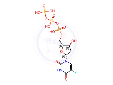 Chemical structure of 5-Fluoro-2'-deoxyuridine-5'-triphosphate (triethylammonium salt form)