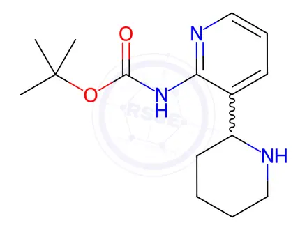 Chemical structure of tert-Butyl (3-(piperidin-2-yl)pyridin-2-yl)carbamate