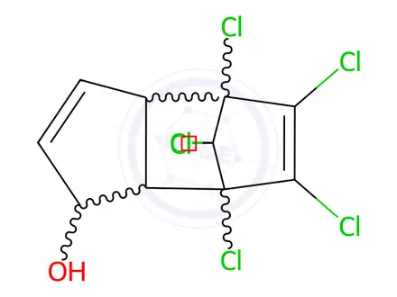 Chemical structure of Chlordene Hydroxide