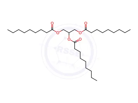 Chemical structure of Caprylic Acid Impurity 123 (Tripelargonin)