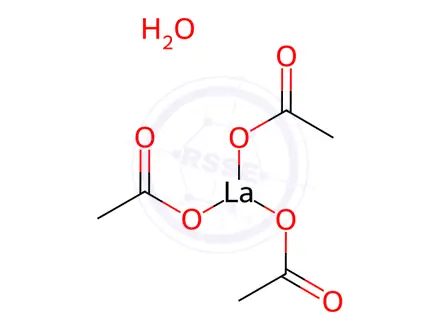 Chemical structure of Lanthanum(III) acetate hydrate