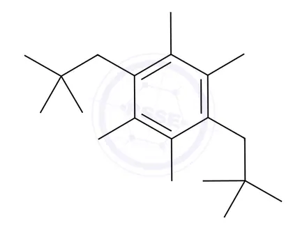 Chemical structure of 1,4-Bis(2,2-dimethylpropyl)-2,3,5,6-tetramethylbenzene