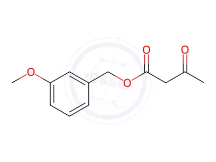 Chemical structure of Butanoic acid, 3-oxo-, (3-methoxyphenyl)methyl ester