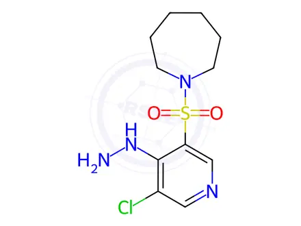 Chemical structure of 1-((5-Chloro-4-hydrazinylpyridin-3-yl)sulfonyl)azepane