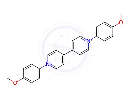 Chemical structure of Mono(1,1'-bis(4-methoxyphenyl)-[4,4'-bipyridine]-1,1'-diium) monochloride
