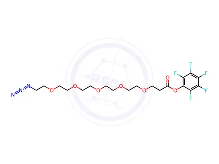 Chemical structure of Perfluorophenyl 1-azido-3,6,9,12,15-pentaoxaoctadecan-18-oate
