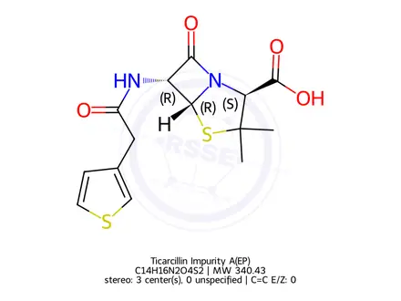 Chemical structure of Ticarcillin Impurity A(EP)