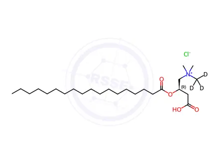 Chemical structure of Stearoyl-L-carnitine-[D3] hydrochloride