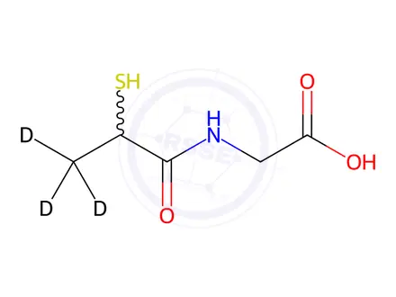 Chemical structure of Tiopronin-d3
