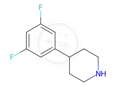 Chemical structure of 4-(3,5-Difluorophenyl)piperidine