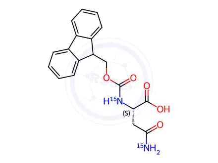 Chemical structure of L-Asparagine-15N2, N-Fmoc