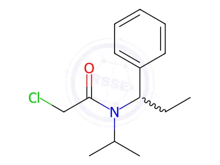 Chemical structure of 2-Chloro-N-isopropyl-N-(1-phenylpropyl)acetamide