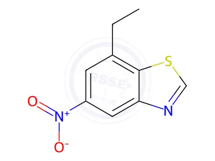Chemical structure of Benzothiazole, 7-ethyl-5-nitro-(9CI)