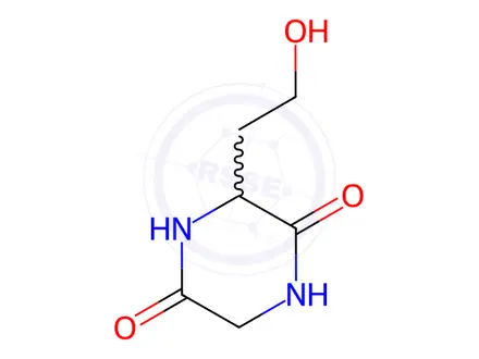 Chemical structure of 3-(2-Hydroxyethyl)piperazine-2,5-dione
