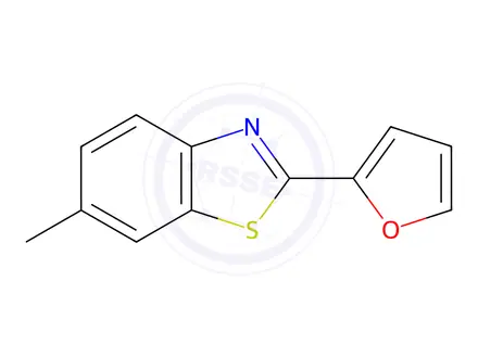 Chemical structure of Benzothiazole, 2-(2-furanyl)-6-methyl-(9CI)