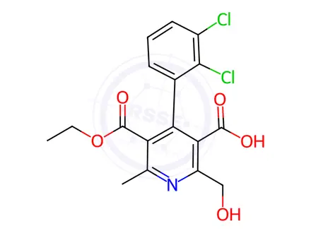 Chemical structure of 5-Carboxy-6-hydroxymethyl Dehydro Felodipine